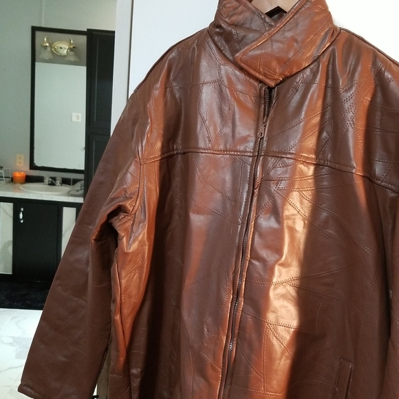 Executive Division Full Zip Leather Jacket w/Liner - Picture 3 of 11